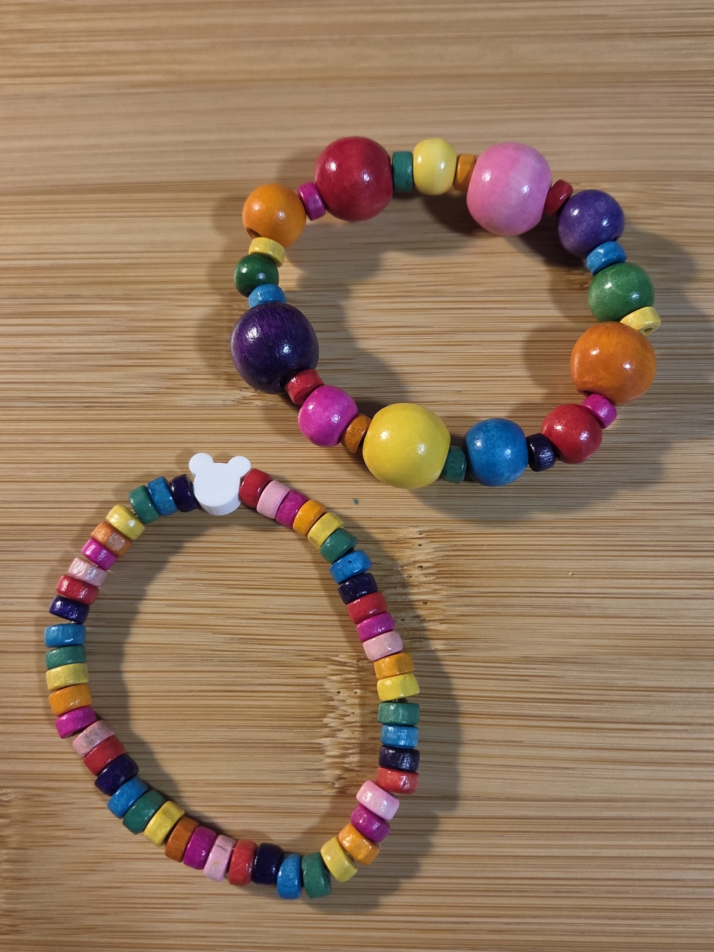 Disney INSIDE OUT Or DISNEY Pride  Beaded Stretch Bracelets - Pack of 2